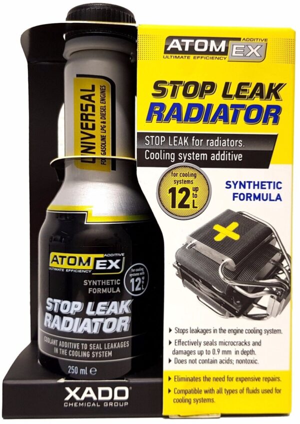 Radiatoriaus sandariklis XADO, AtomEX Stop Leak Radiator, 250 ml