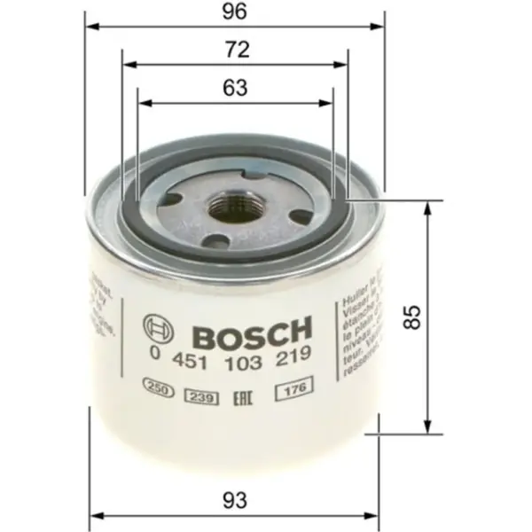 Öljynsuodatin BOSCH 0 451 103 219