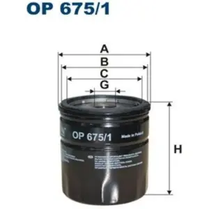 FILTRON Öljynsuodatin FILTRON OP 675/1