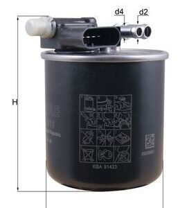Kuro filtras MAHLE KL911